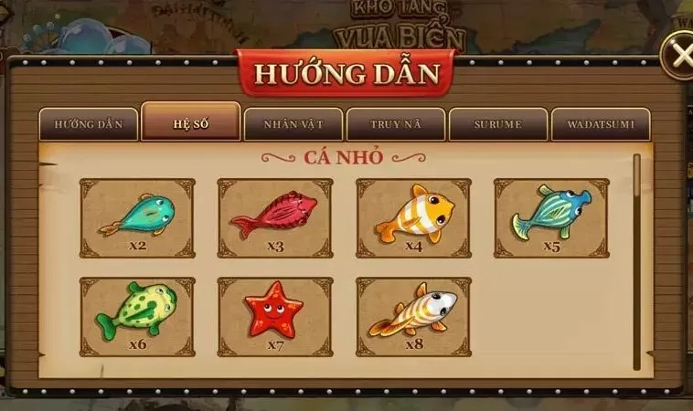 Các loại cá trong game Bắn Cá Đại Hải Trình Tại SunWin