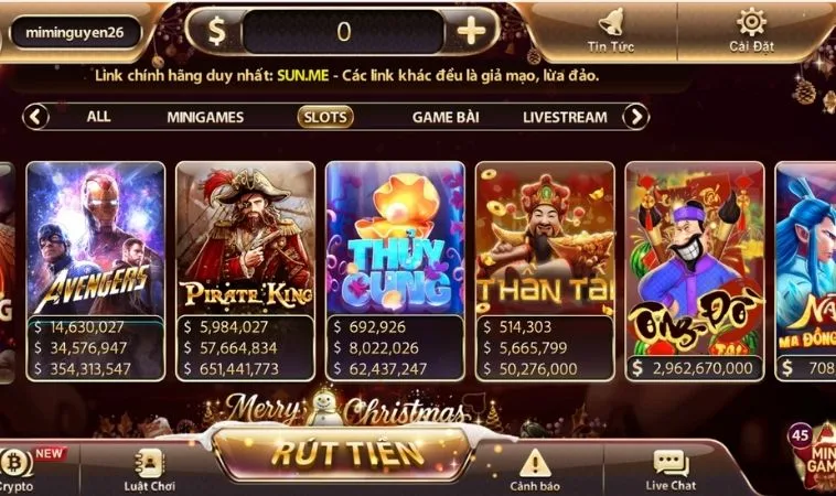 Sảnh nổ hũ Sunwin quy tụ nhiều tựa game hấp dẫn
